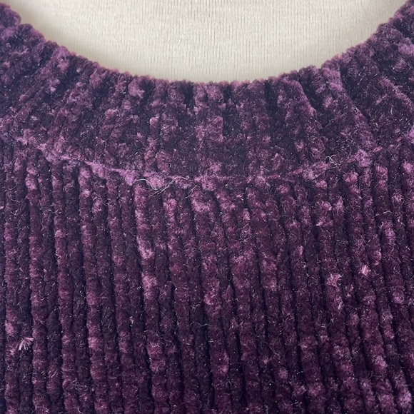 Orvis Plum/Purple Extremely Soft Ribbed Oversized Sweater - Size Small - Picture 4 of 12